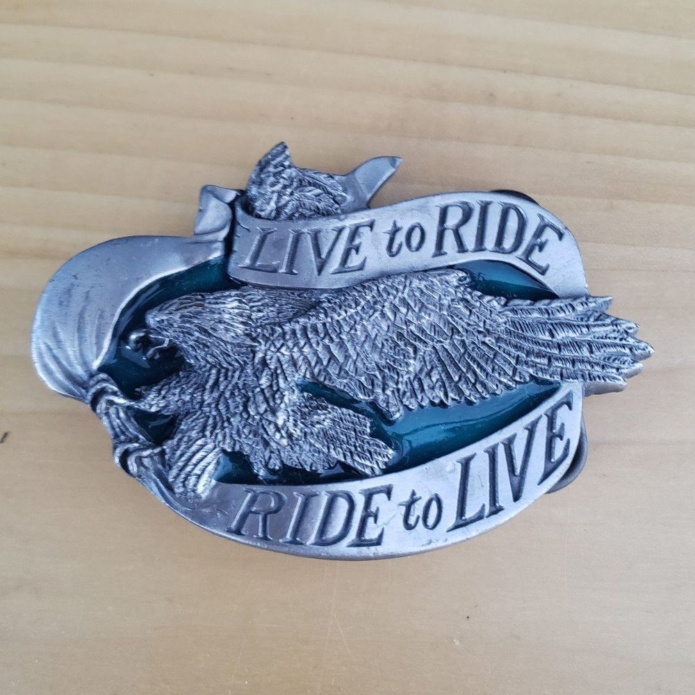 80s Brass Eagle‎ Biker Belt Buckle